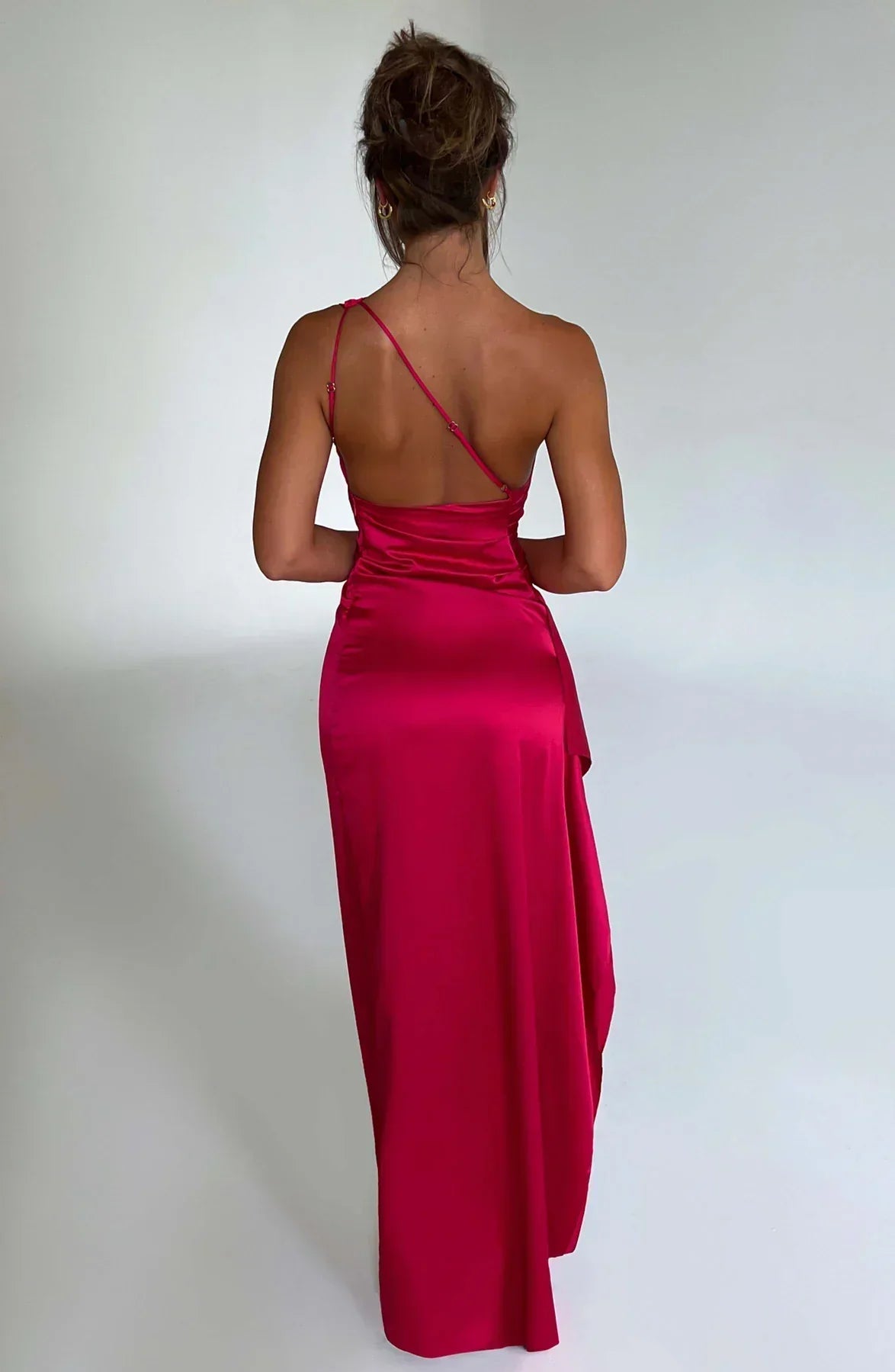 Elowen Duvall | Women’s Asymmetric Evening Maxi Dress – Elegant Gown with High Split